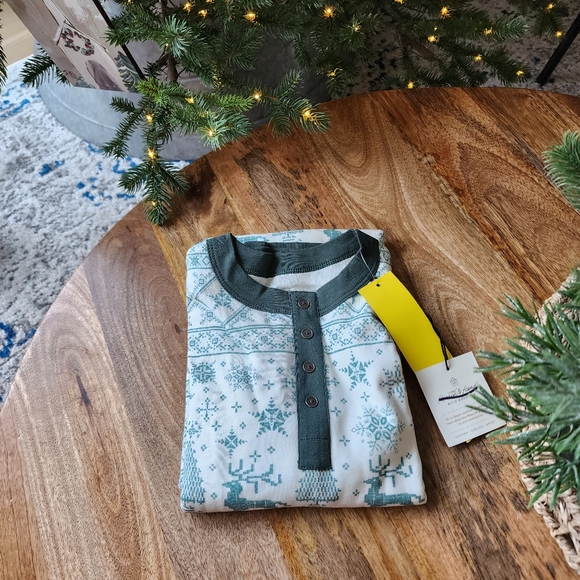 Hearth and hand green good tidings Christmas pajamas sz 12 - Picture 3 of 5